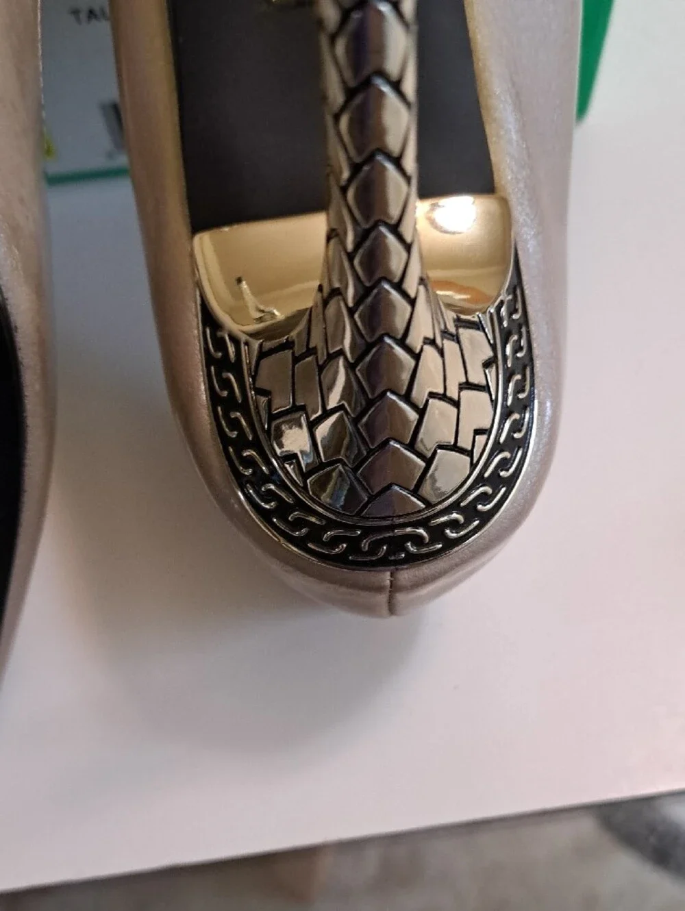 Women's Metallic Taupe Pointed-Toe Pumps
